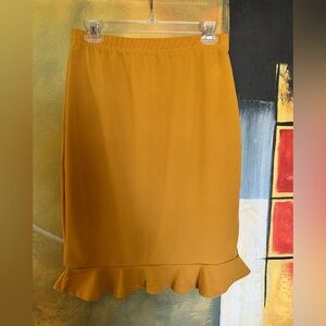 SHEIN Mustard Pencil Skirt